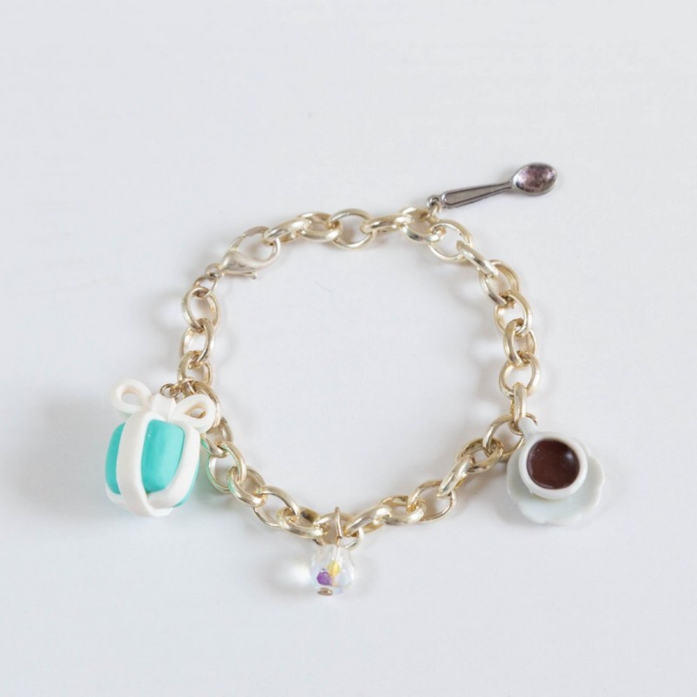 ✨10 for $10✨ Turquoise Gift Box Charm Bracelet